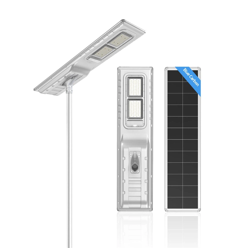 Blue Carbon Factory Direct 140W All in One Led Solar Street Light 12000 Lumens